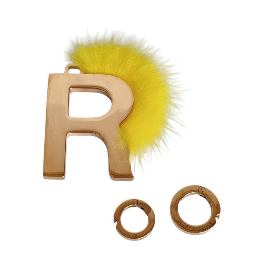 Good Fendi Abclick Initial Charm R Gold Color Yel… - image 3